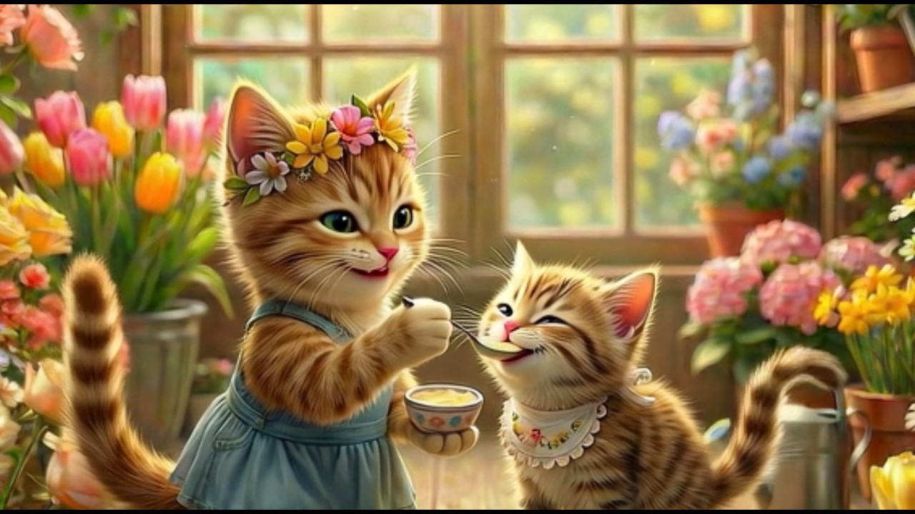 Meow-GINI'S FlOWER DAY