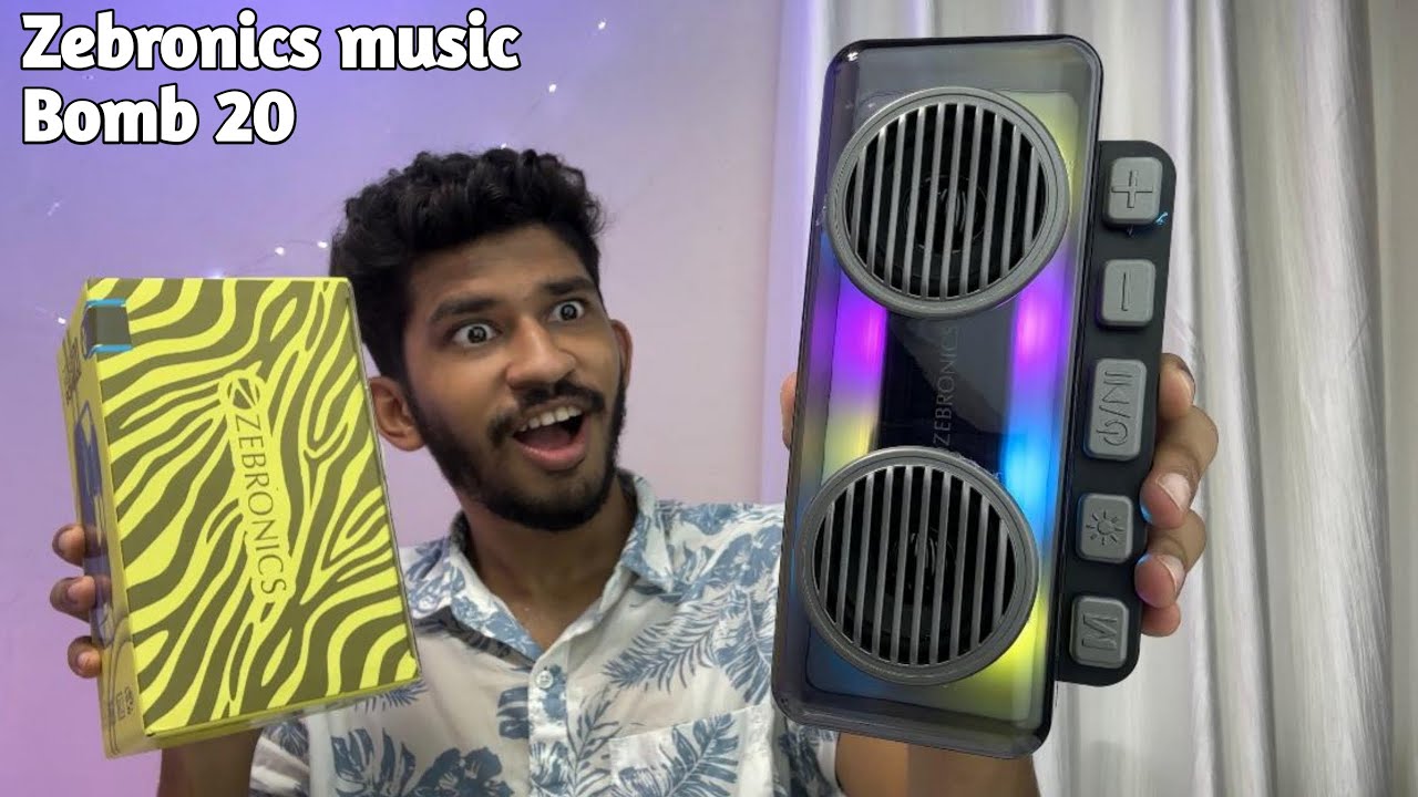 Transparent speaker Zebronics Music Bomb 20 Unboxing and full detailed Review 🤩