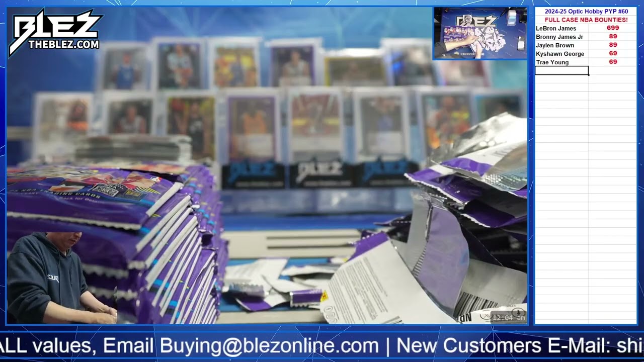 2024-2025 Panini Optic Hobby FULL CASE BREAK #60 Pick Your Player