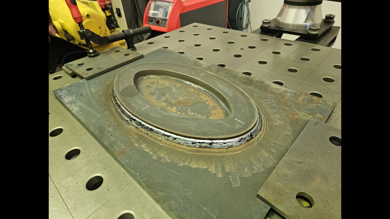 10-pass elliptical multilayer weld, with seam tracking