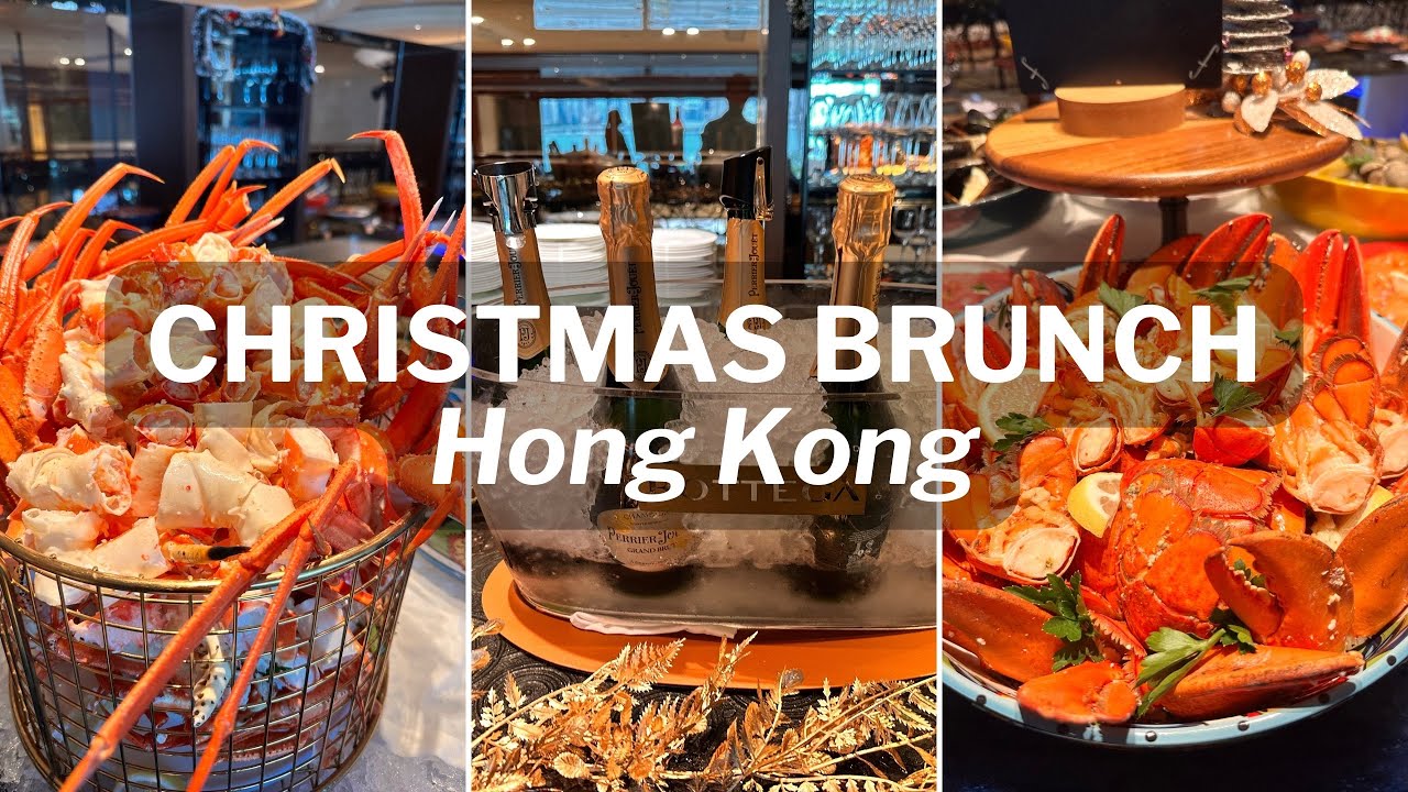 🎄Luxury Christmas Brunch in Hong Kong 🇭🇰 | Lobster 🦞 & Free flow Champagne 🥂 at The Mistral