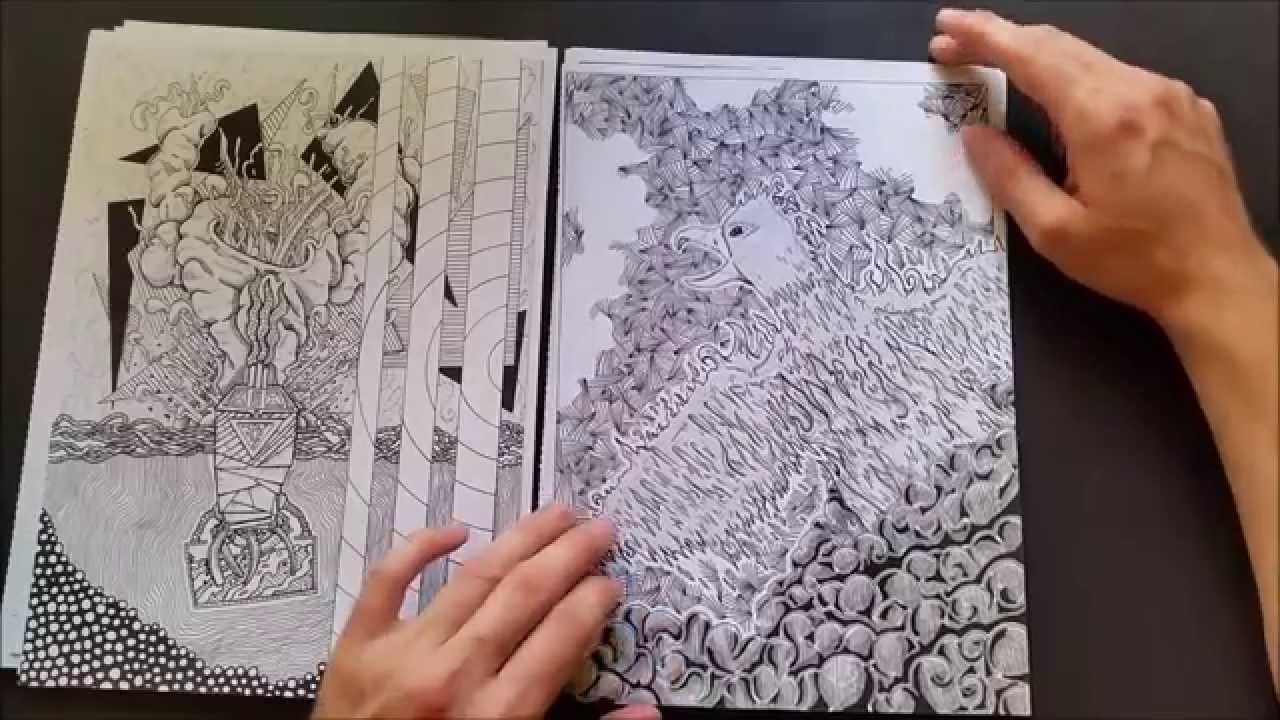 Looking at my sketchbook.