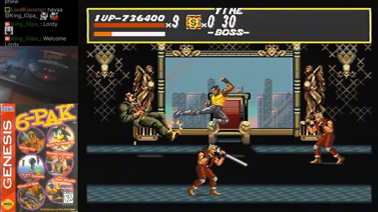 Genesis 6-Pak (Streets of Rage) Adam, Hardest, playthrough (1 death)