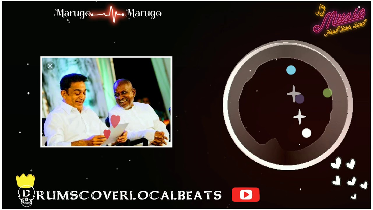 MarugoMarugo Song WhatsApp Status|Covered By Drums| Ilaiyaraja|KamalHasan| Iniyanila Music Band Set