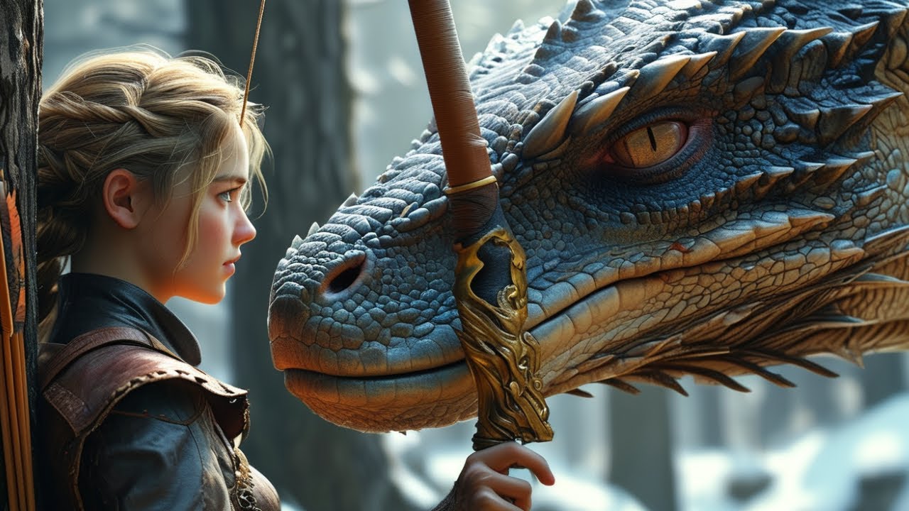 The Huntress and the Dragon | A Sunset Tale of Magic and Friendship