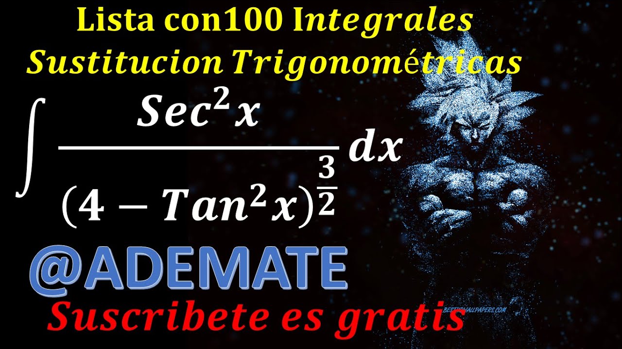 100 Integrales por sustitución trigonométrica, ejemplo 89 integral (sec^2(x))/((4-tan^2(x))^{3/2)}