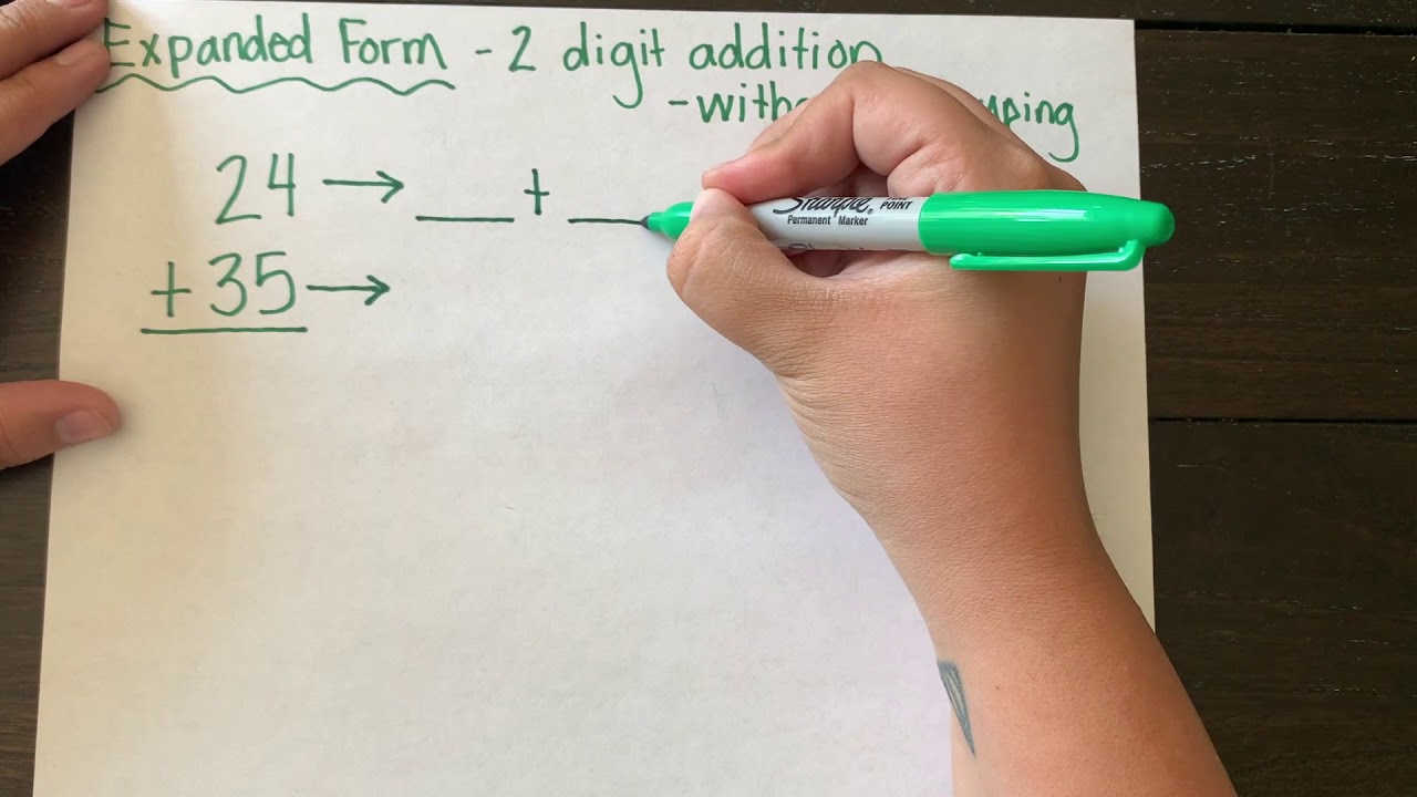 2 Digit Addition Expanded Form WITHOUT Regrouping