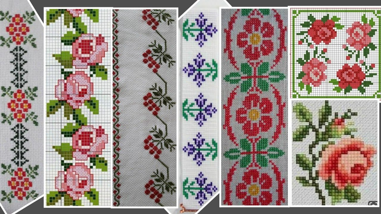 Counted & Clear Cross Stitch/Dosuti Design/Ponto Cruz  || New Tablecloth Border & Middle Design
