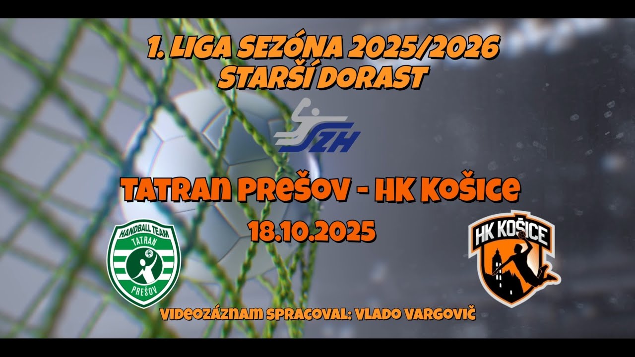 Tatran Prešov vs. HK Košice, Starší dorast 18.10.2025 / Celý zápas /