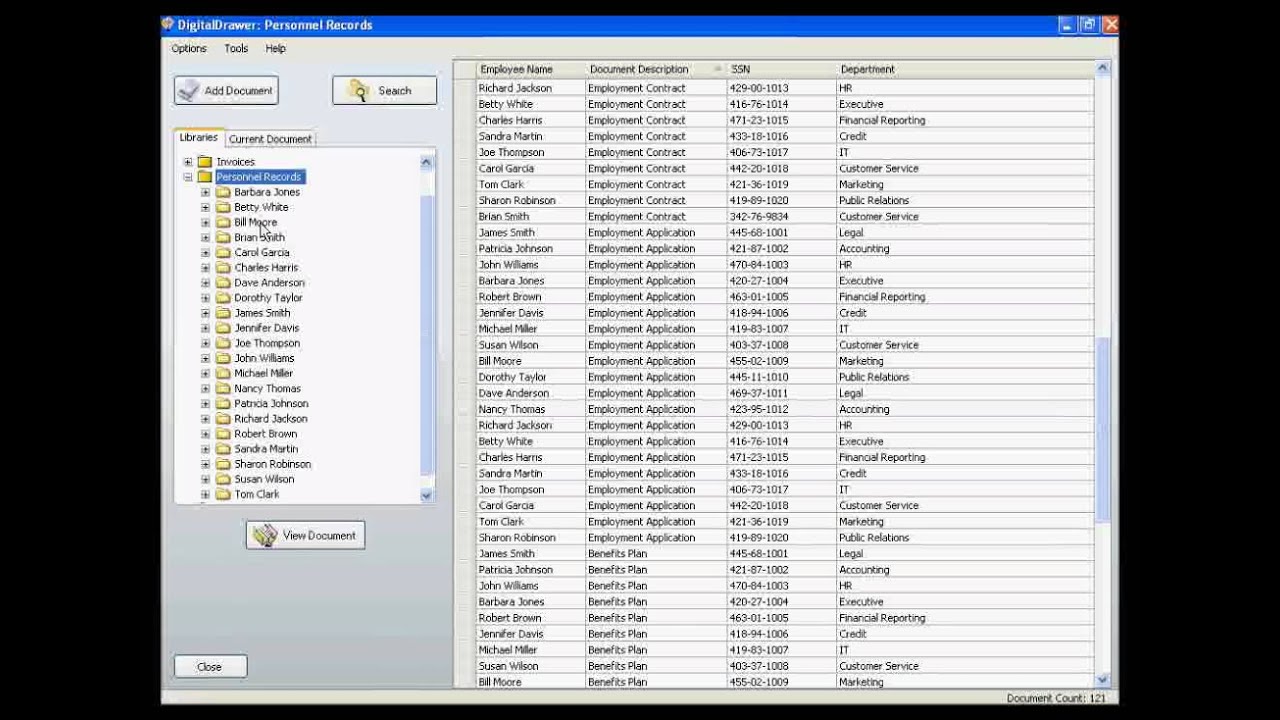 Paperless Office Software - Organizing Personnel Records
