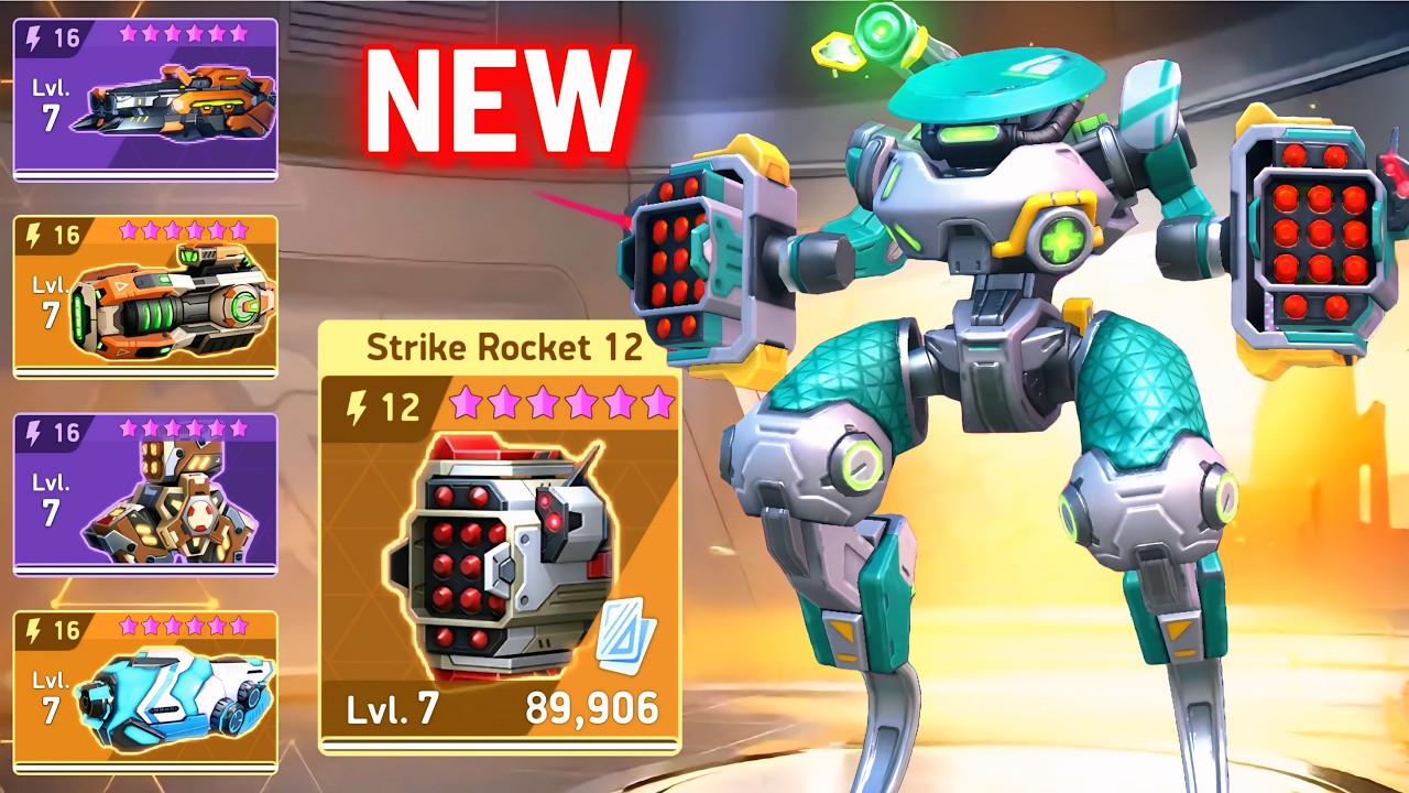 NEW MECH Salvor & NEW WEAPON Strike Rocket 12 - Mech Arena