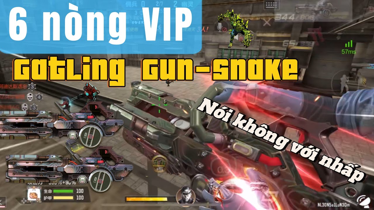 Cf Mobile: Gatlinh Gun - snake . C&acirc;y 6 n&ograve;ng vip n&oacute;i kh&ocirc;ng với nhấp . Zombie nano Ho&agrave;ng Lăng