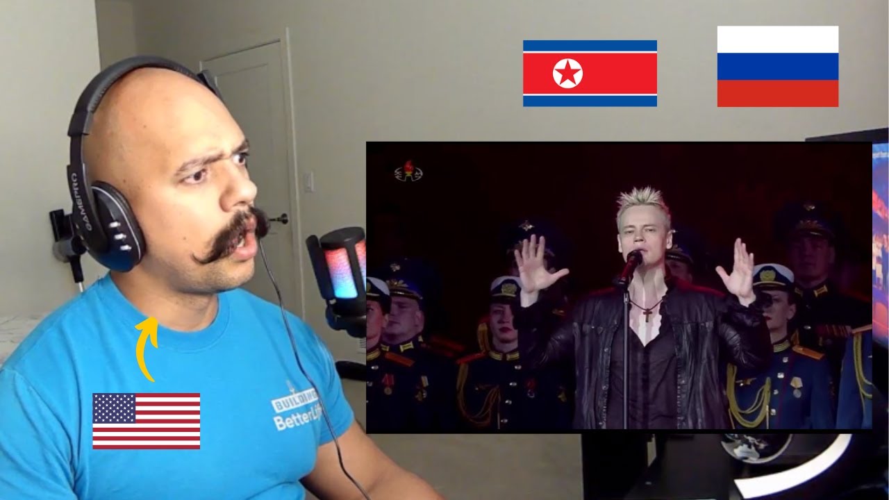 American Reacting to SHAMAN покорил Северную Корею  Репортаж телевидения КНДР с концерта в честь 80