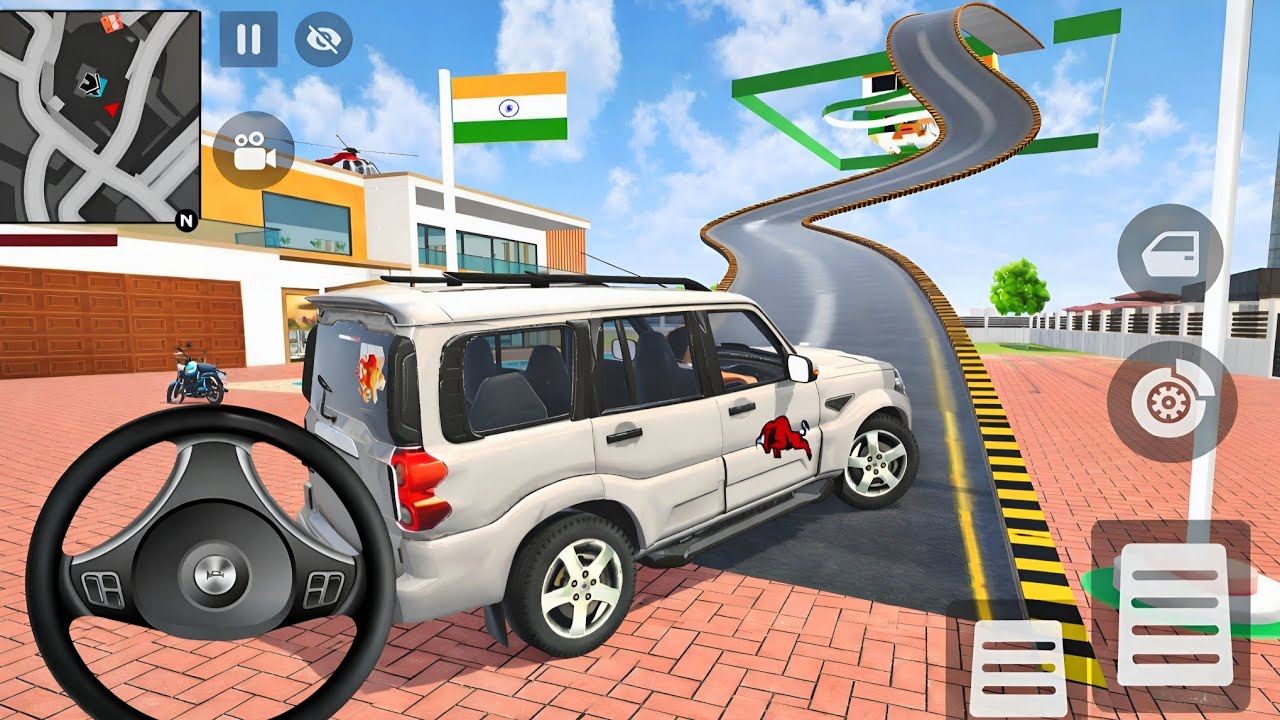 🚙 Scorpio vs Mega Ramp 🤩 Extreme Jump 💥 | Indian Theft Auto Simulator