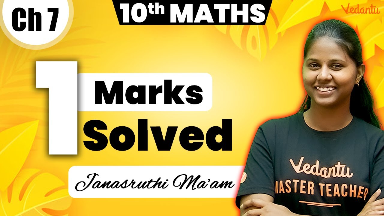 10th Maths | Chapter 7 ONE MARK SOLVED | Public Exam 2025 | Janasruthi Ma'am