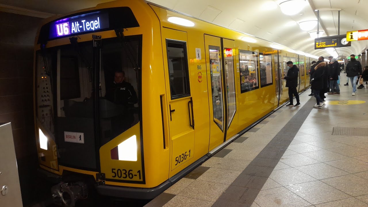U-Bahn Berlin Mitfahrt von Hermannstraße bis Gesundbrunnen im H01 auf der U8