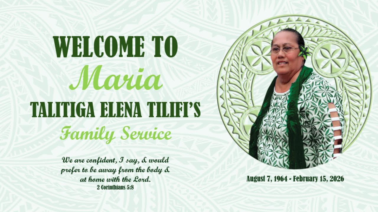 Maria Talitiga Elena Tilifi's Family Service