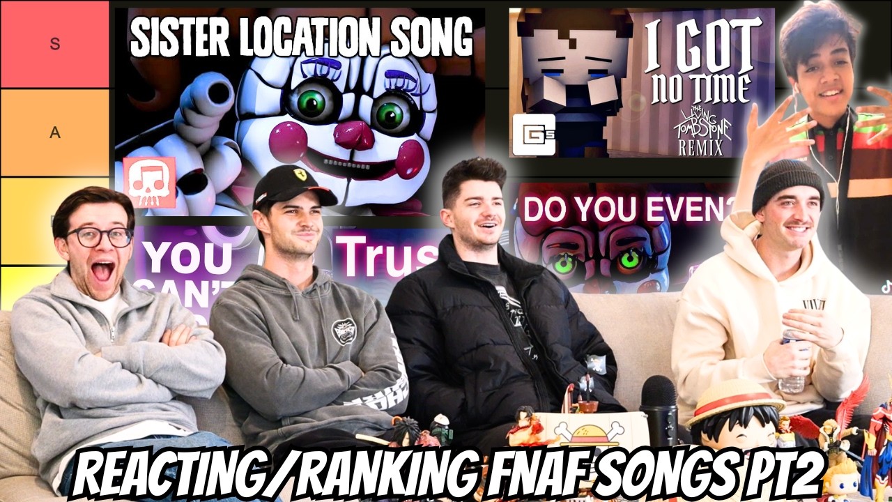 THIS IS AMAZING...Ranking/Reacting to Five Nights at Freddys Sister Location | FIRST TIME REACTION