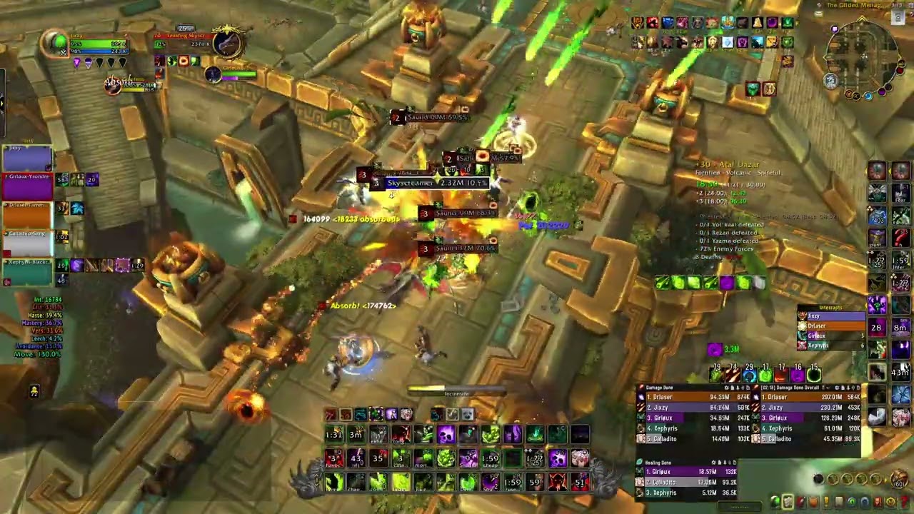 +30 Atal'Dazar Fortified | M+ 10.2 Destruction Warlock PoV