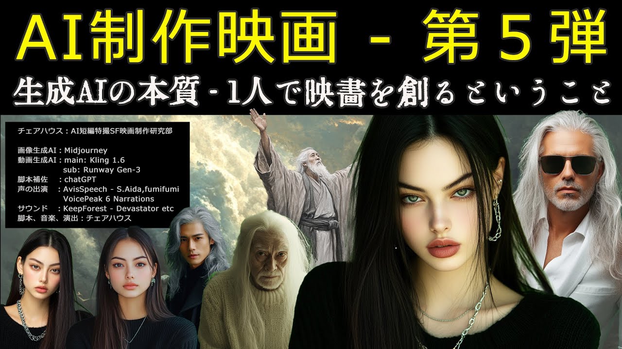 AI創作映画第５弾 《 生成AIの本質  - 1人で映画を創るということ 》 - AI活用特撮空想科学短編映画 - 第５作　-  #Midjourney #Kling 1.6 #RunwayG3