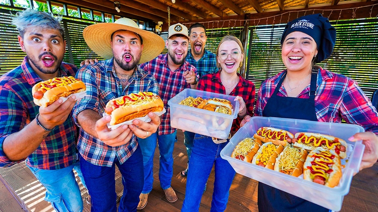FIZ CACHORRO QUENTE PRA TODOS MEUS AMIGOS NA FAZENDA