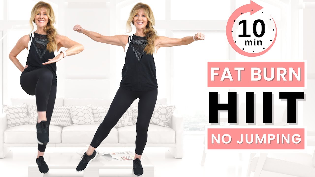10 Minute FAT BURN CARDIO HIIT Workout |  Low Impact High Intensity!