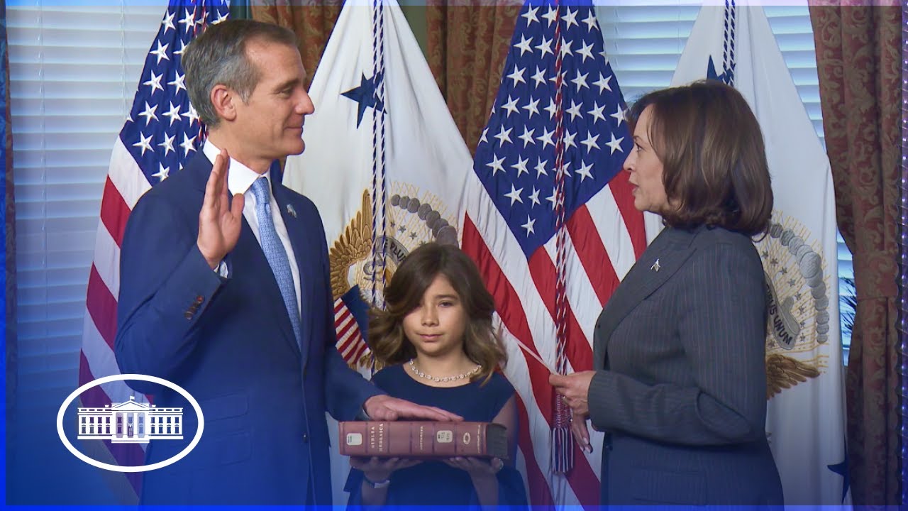 Vice President Harris Ceremonially Swears In Eric Garcetti as Ambassador to India
