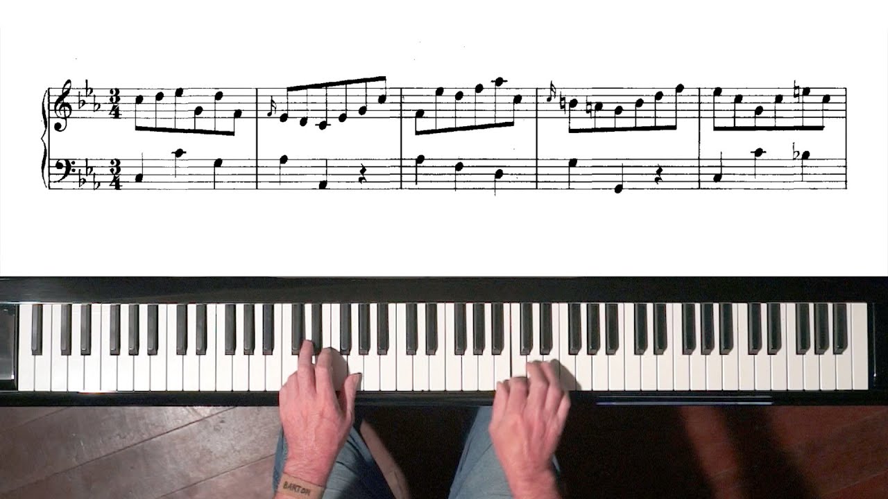 Bach Prelude No.2 from “6 Short Preludes BWV 933-938” for Intermediary Pianists [BWV 934]