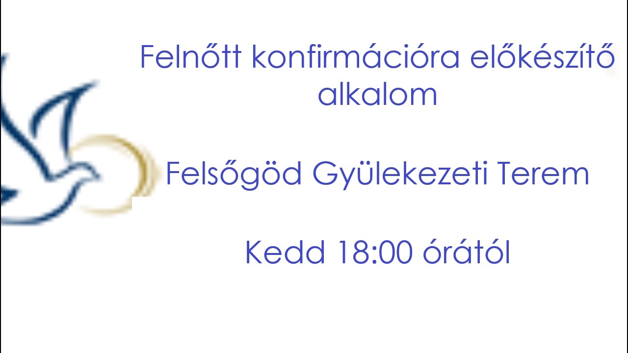 2026.02.24 - 15. A SZENTLÉLEK személye - Felnőtt konfirmáció előkészítő