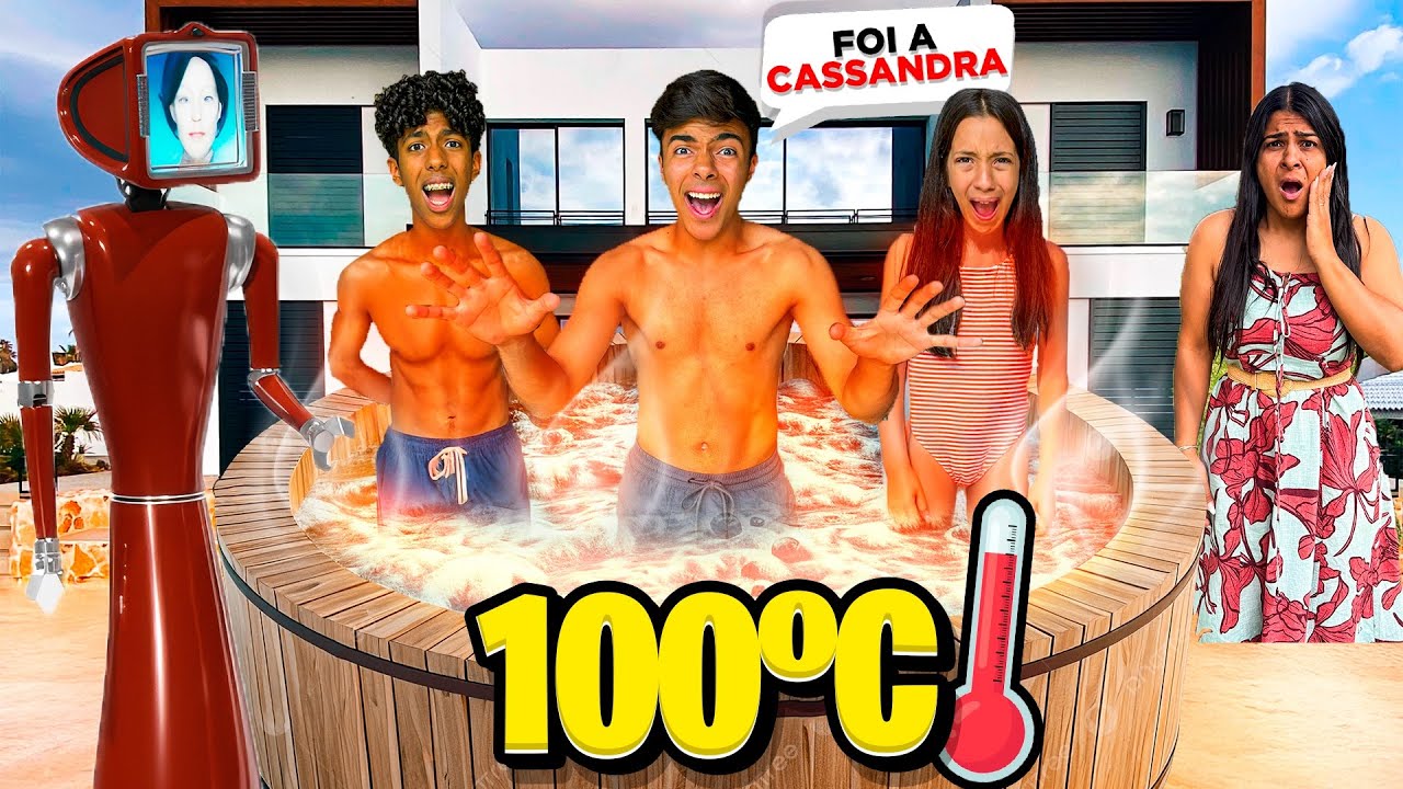 CASSANDRA QUEIMOU ESTEVÃO E GABRIEL COM ÁGUA FERVENDO NA PISCINA! *ela tem um plano