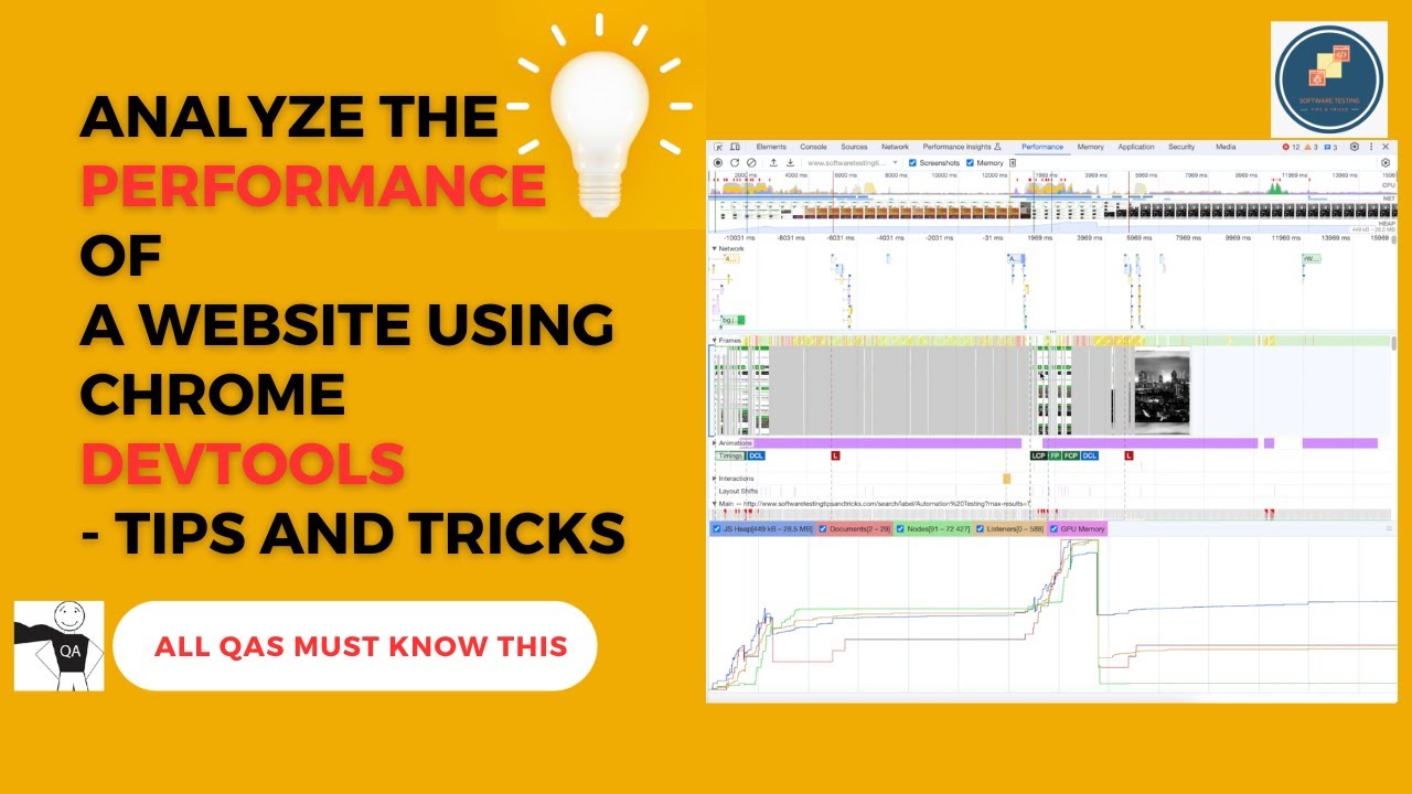 Analyze the performance of a website using Chrome DevTools - Tips and Tricks #DevTools