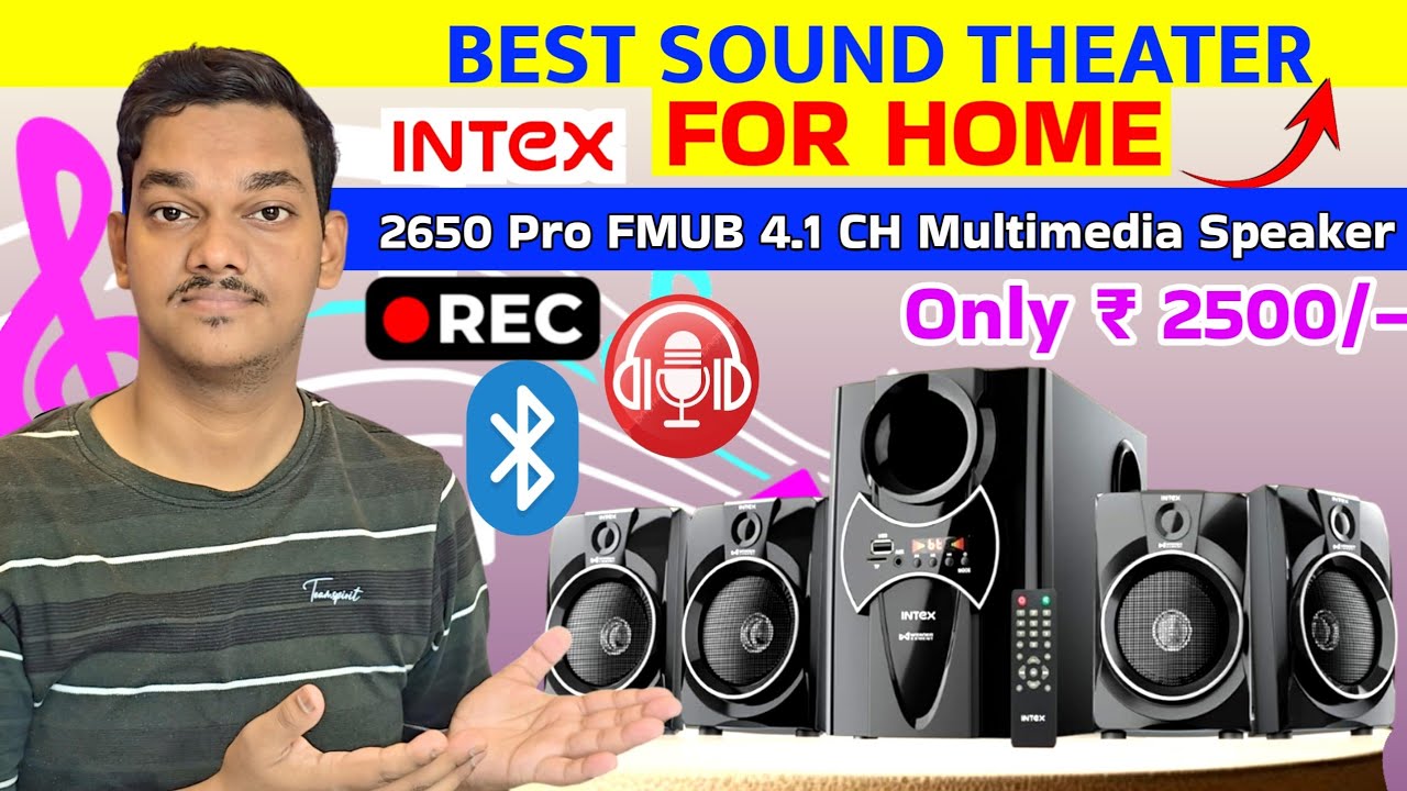 Best Intex Speaker 2650 sound Theater for Home 🔊 multimedia sound Theater, TV, PC 4.1 Speaker