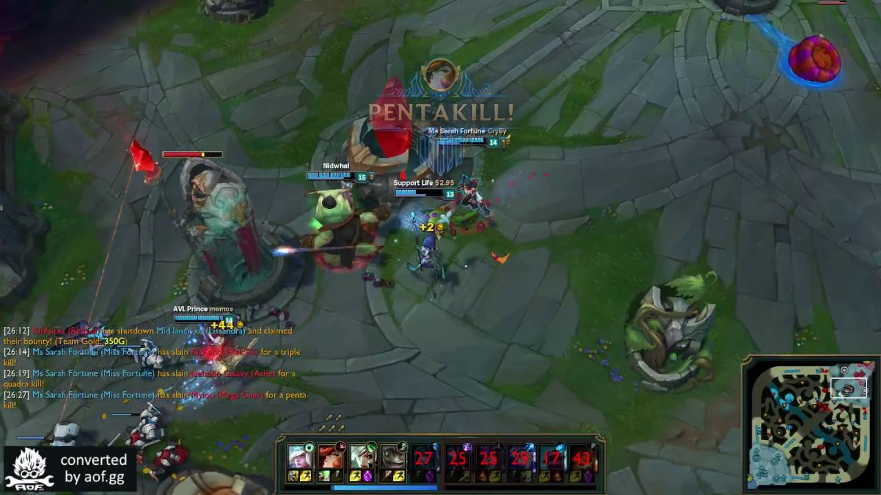 Pentakill by Ms Sarah Fortune (Diamond II) as Miss Fortune on NA