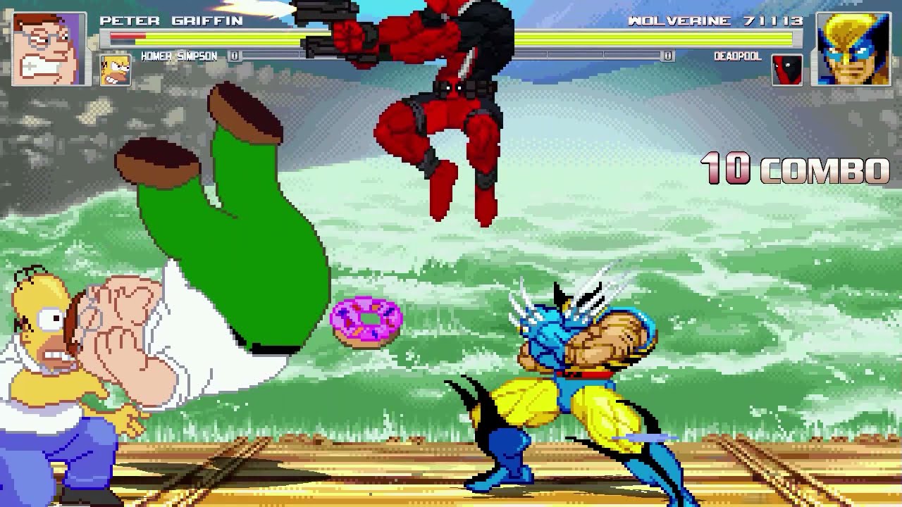 AN Mugen #341: Peter Griffin & Homer Simpson VS Wolverine & Deadpool