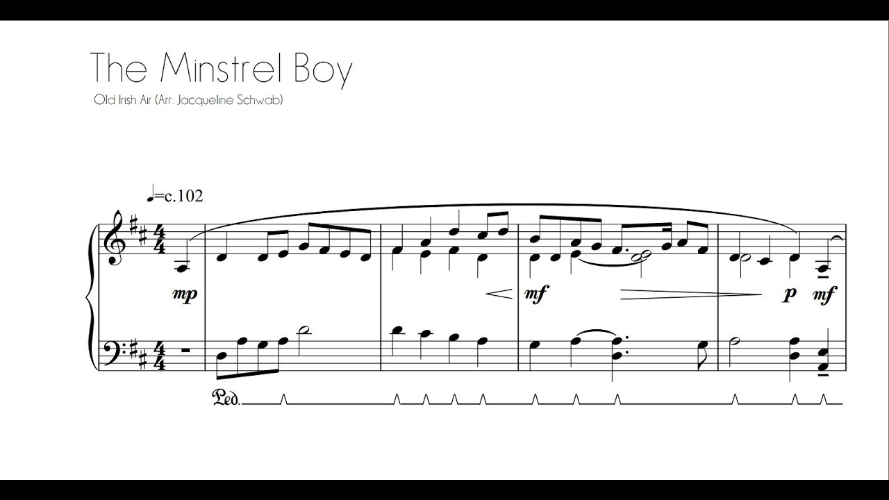 The Minstrel Boy :: Piano