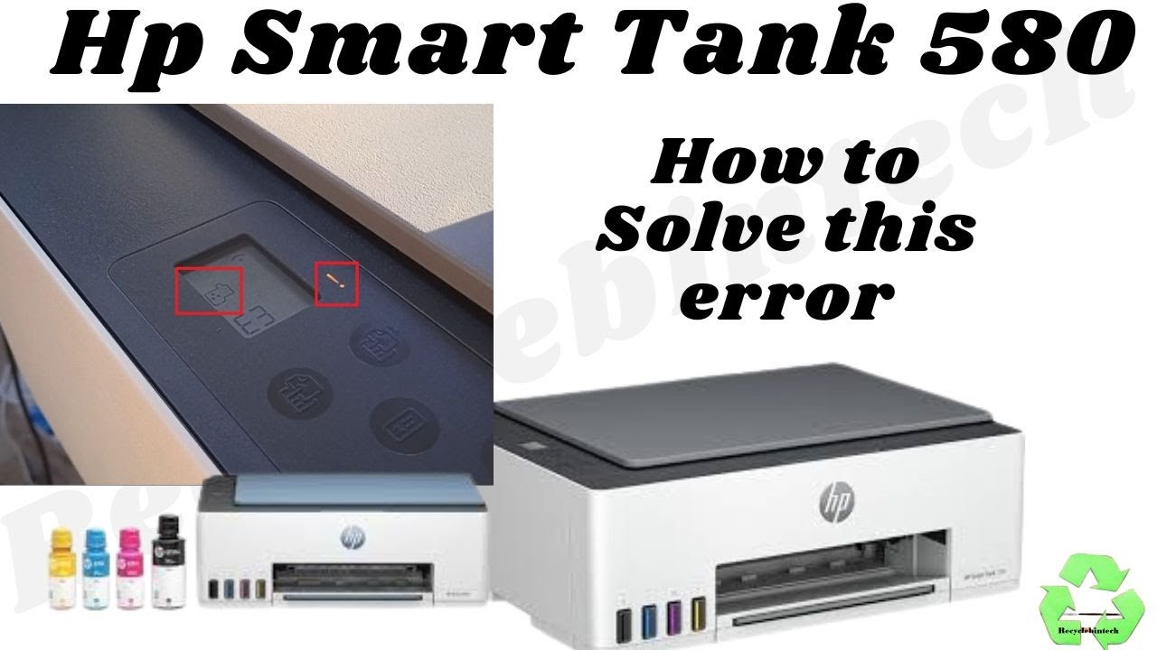 Hp smart Tank 580 orange or red light blinking