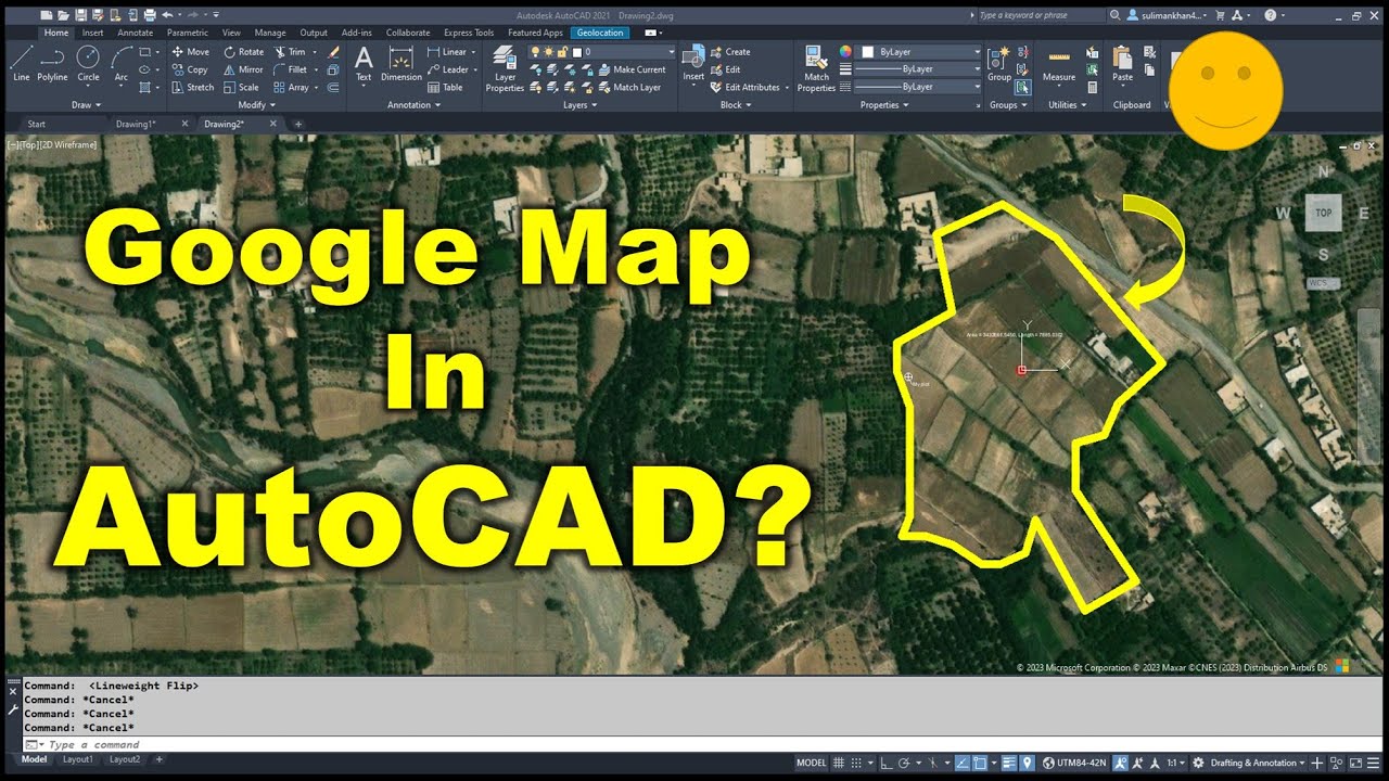 how to open google earth in autocad