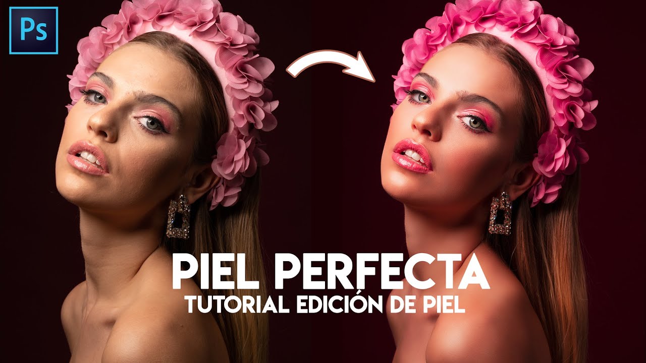 TUTORIAL PIEL PERFECTA con PHOTOSHOP de FORMA SENCILLA ✅ + ACCIONES GRATIS! 🎁