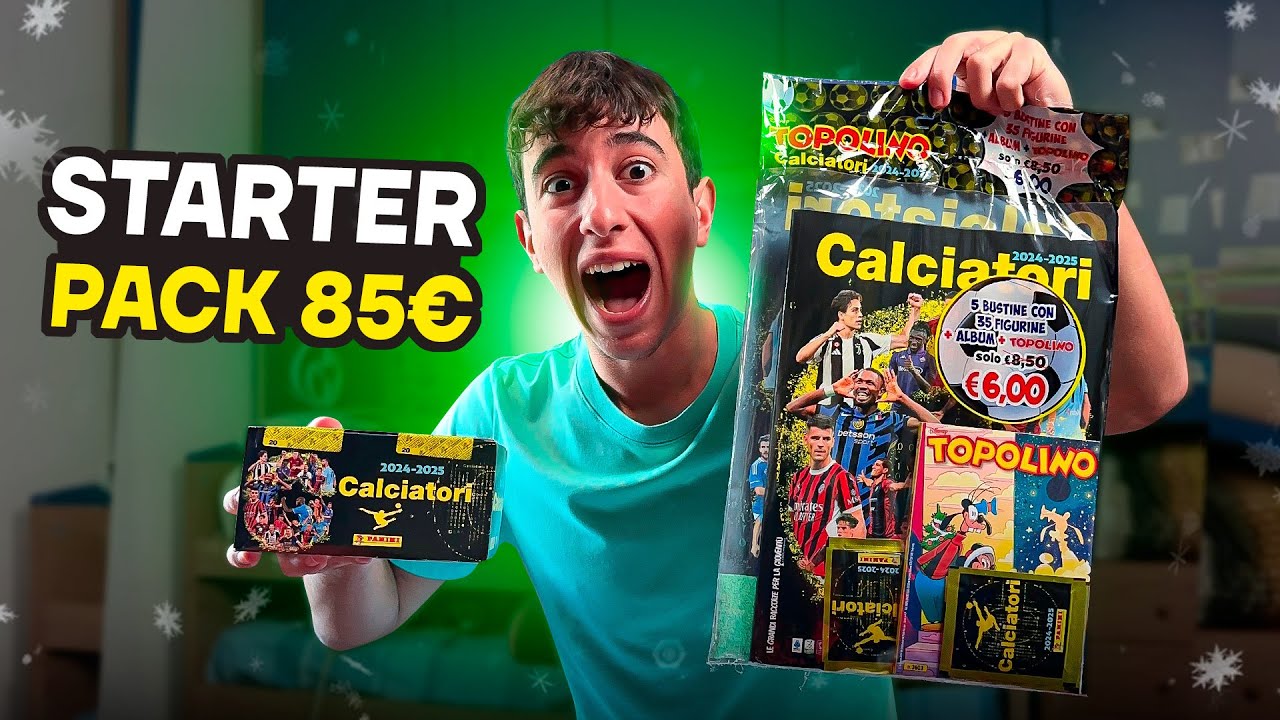 😍APERTURA STARTER PACK CALCIATORI PANINI 2024/2025!!!!