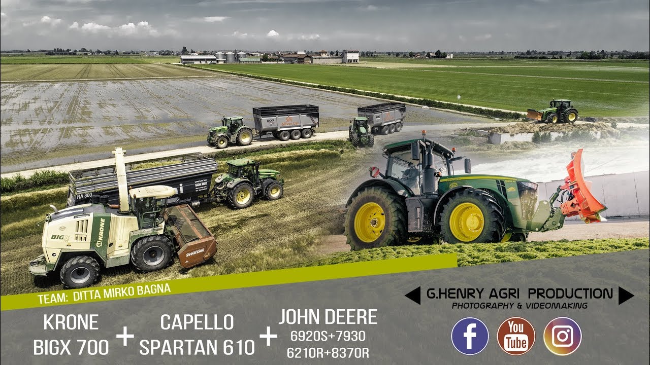 Krone BIG X 700 w/ Capello Spartan 610 + 4 John Deere | Team Bagna