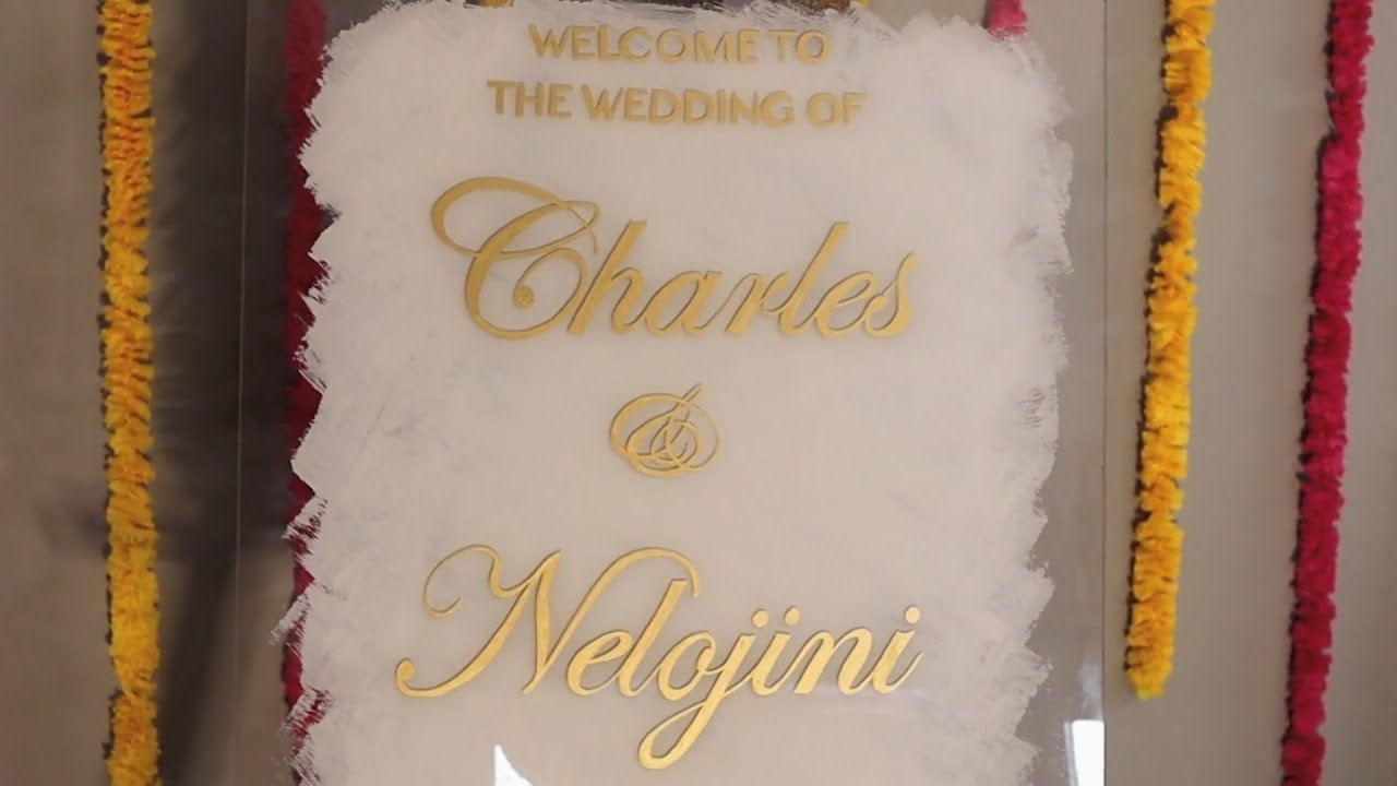 Wedding Welcome Sign | DIY| Plexiglass | Acrylic Paint | Frame Stand |