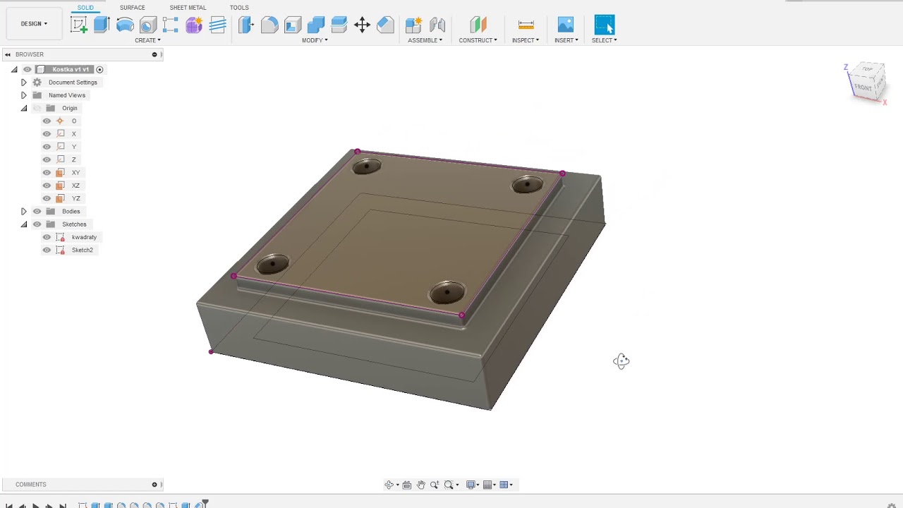 Poznaj Fusion 360 odc. 2 Parametryzacja