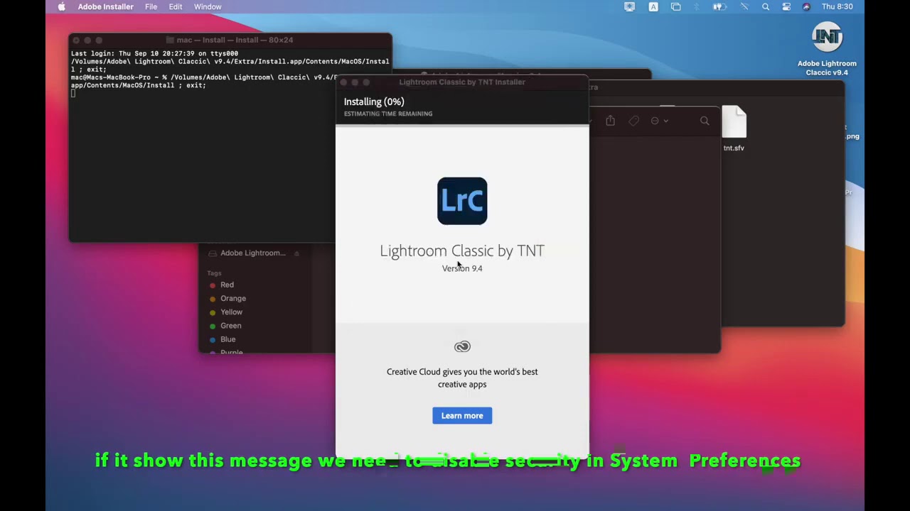 How to install Adobe Lightroom cc 2020 in Mac OS  Bigsur   and fix some problem