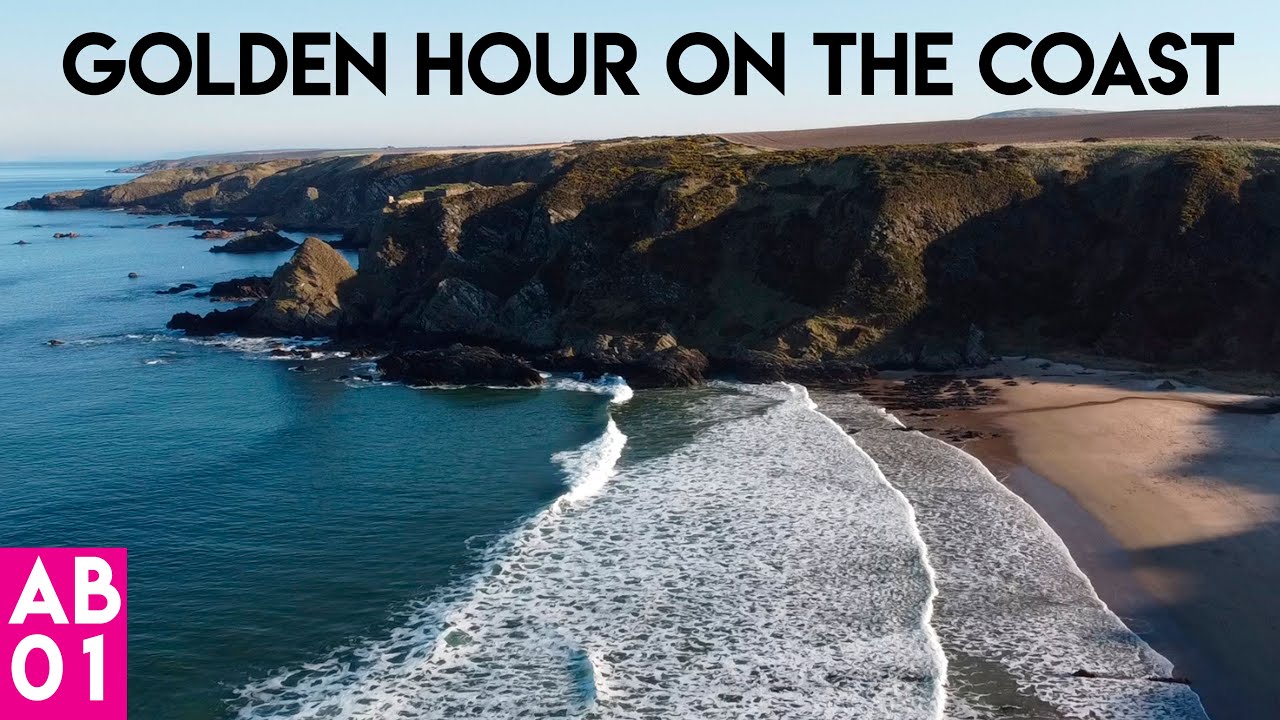 Sunset hike to a secluded beach // Scotland's Aberdeenshire Coast Ep 01