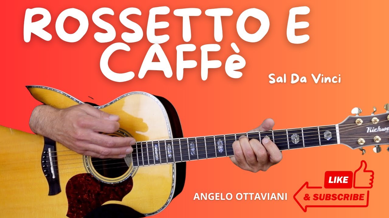 Sal Da Vinci - Rossetto e caffè | Versione Facilitata per Chitarra
