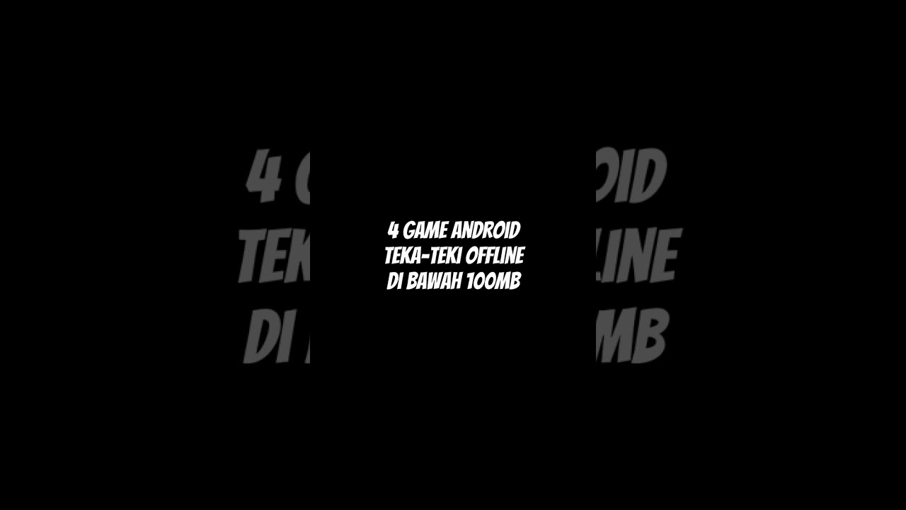 Rekomendasi game android teka teki offline seru di bawah 100mb #shorts