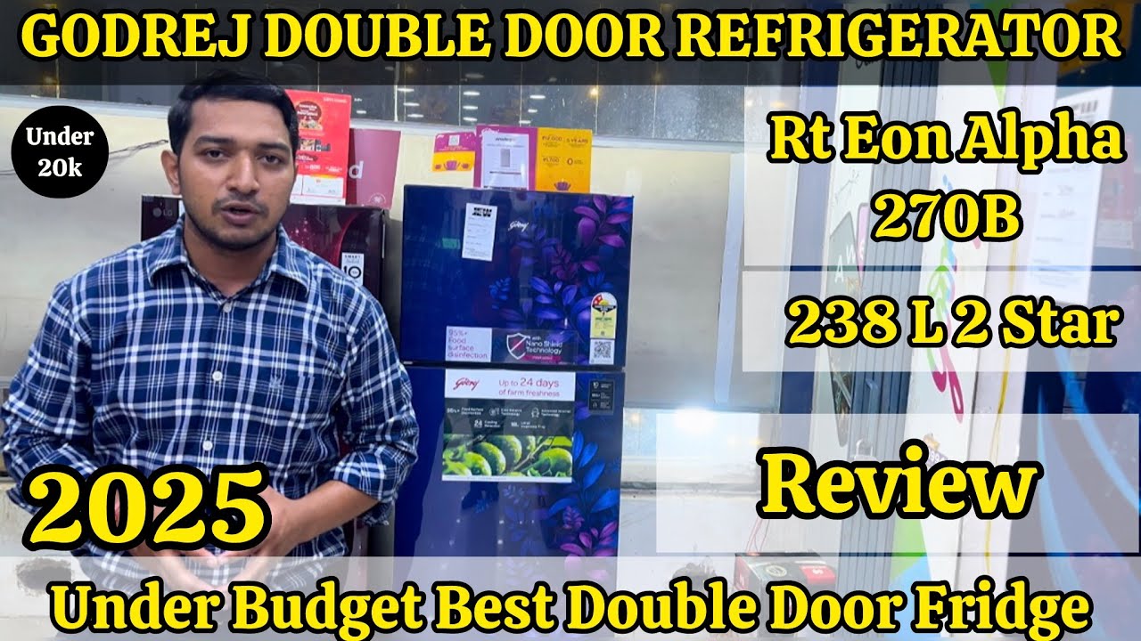 Godrej Double Door Fridge | Godrej 238Ltr 2 Star Double door Fridge | Godrej Rt Eon Alpha 270B Demo