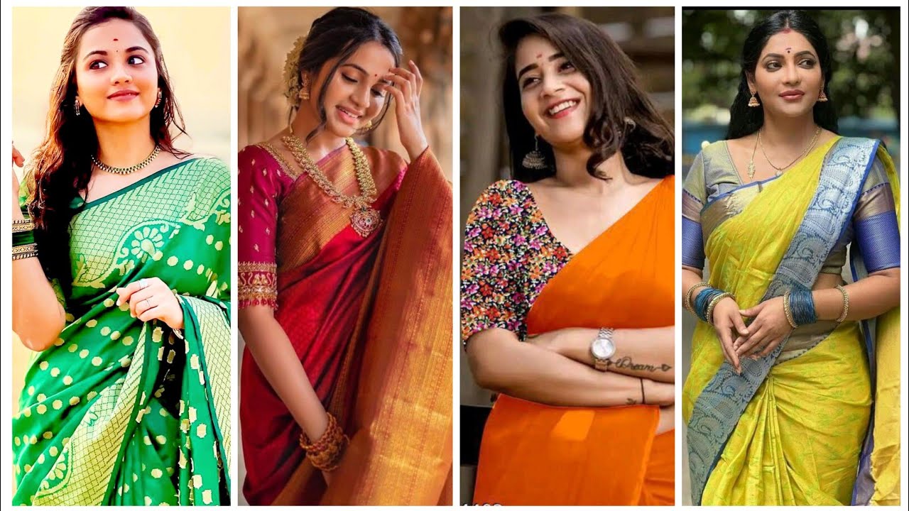Latest Beautiful Pure Soft Silk Saree Design | Traditional Saree Look❤️Designer saree #Sarees