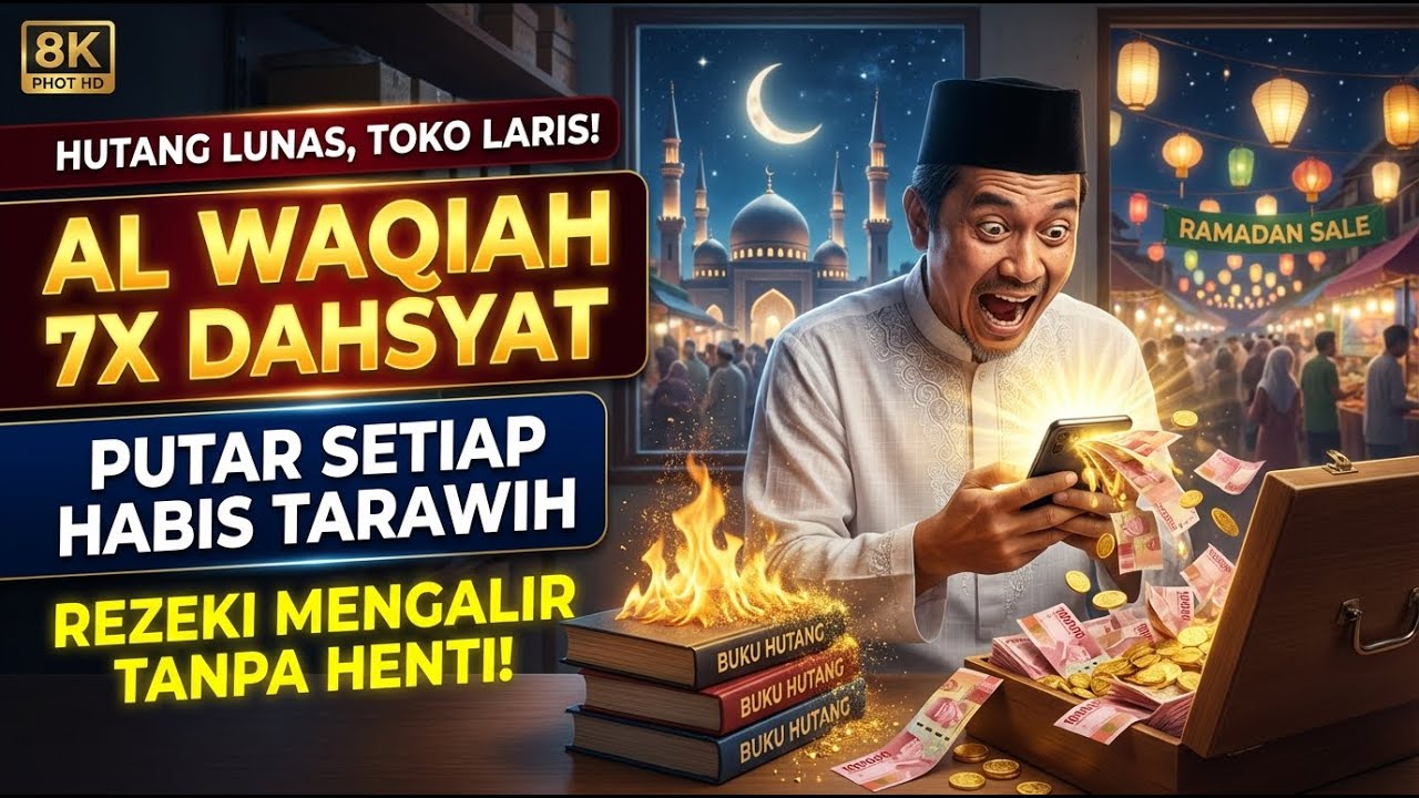 TERBUKTI SANGAT AMPUH! Dzikir Surah Al Waqiah 7x Magnet Rezeki Penglaris Dagangan Puasa