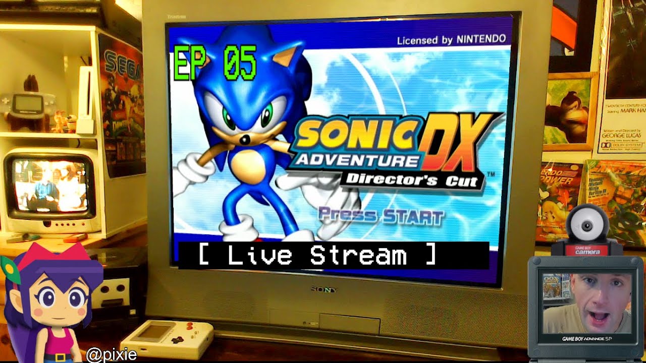 The 90s Live! Sonic Adventure on Gamecube. Is Pixie a vTuber? Let me know.